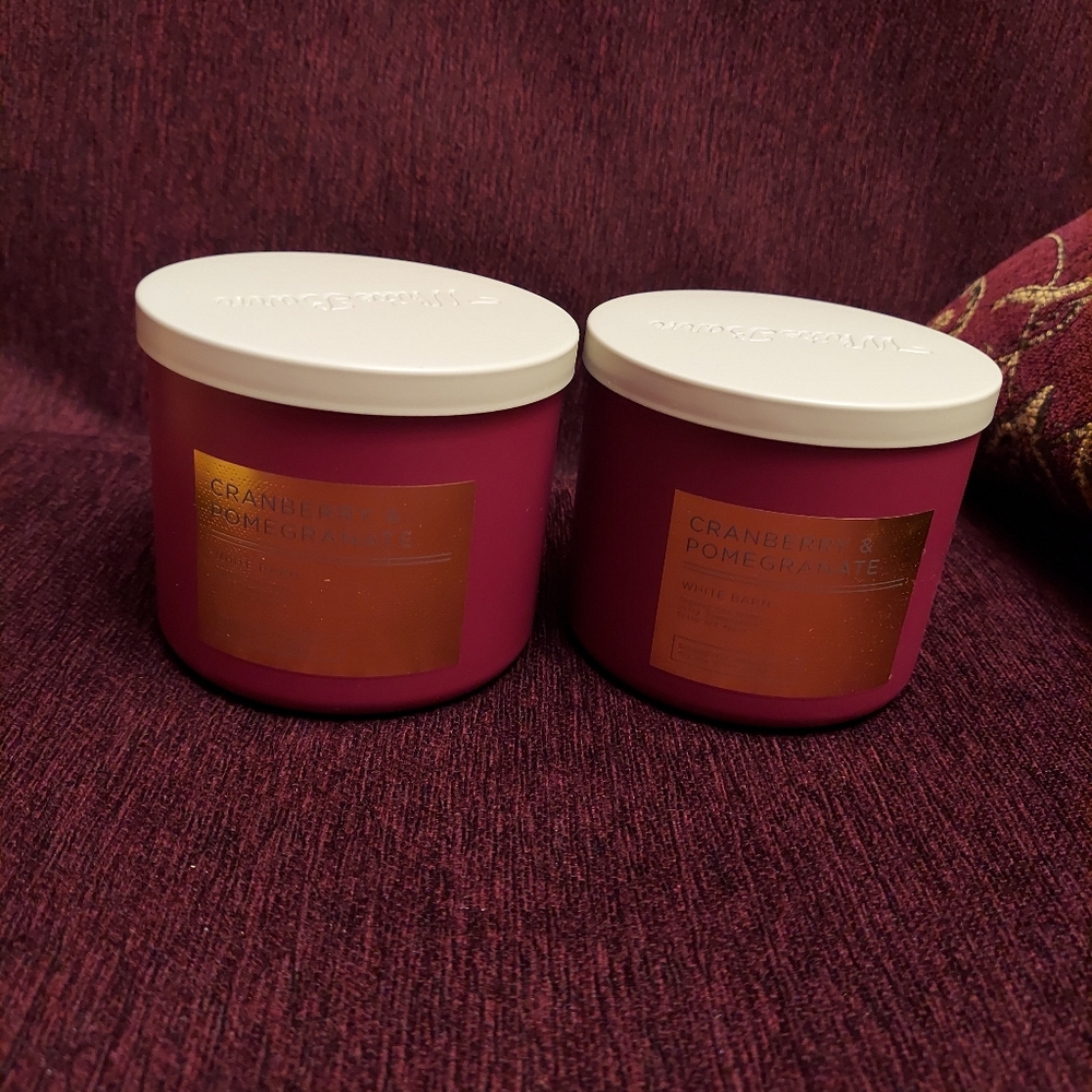 Cranberry & pomegranate candles by bath and body works